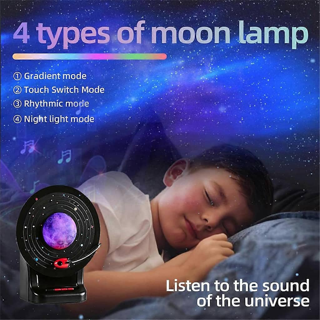 Haut Parleur Bluetooth avec lampe lunaire LED 3D à 7 couleurs réglables – مكبر صوت بلوتوث - Électronique - صورة 2