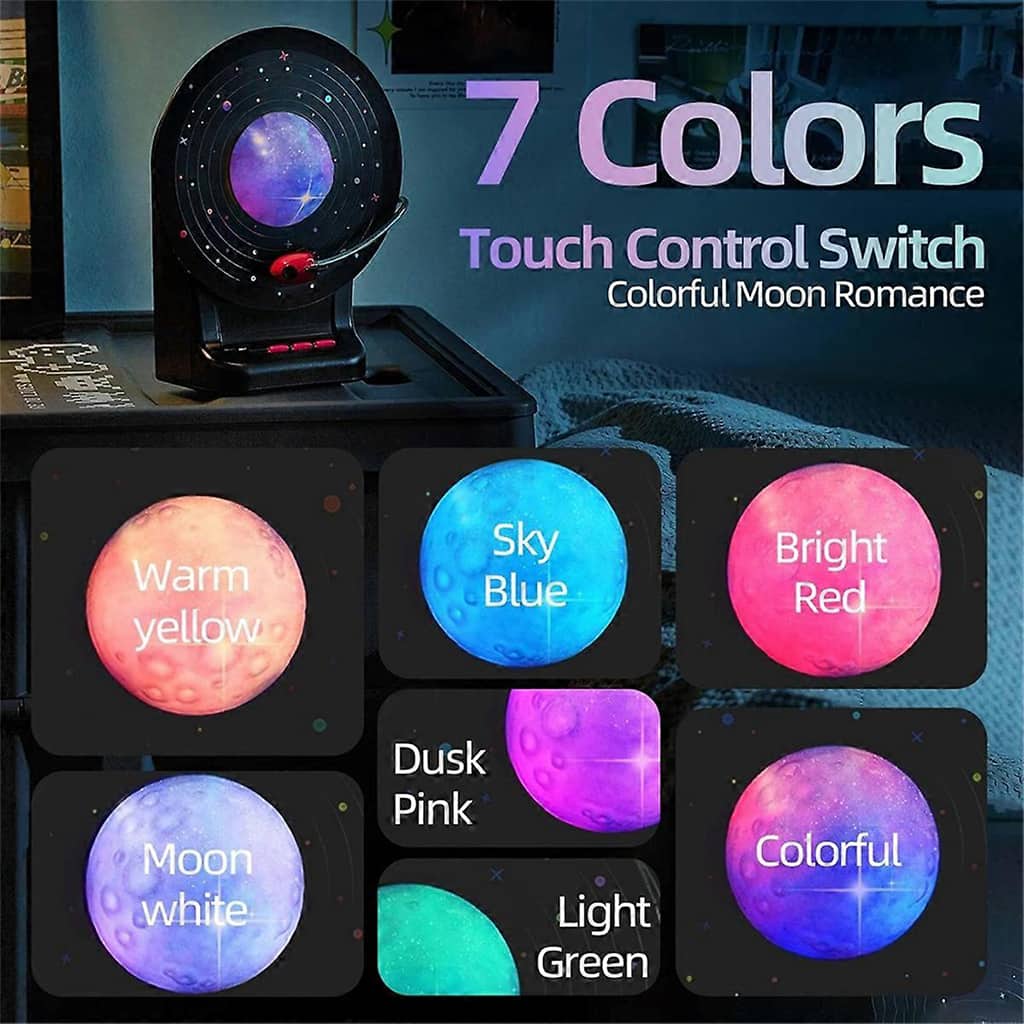 Haut Parleur Bluetooth avec lampe lunaire LED 3D à 7 couleurs réglables – مكبر صوت بلوتوث - Électronique - صورة 4