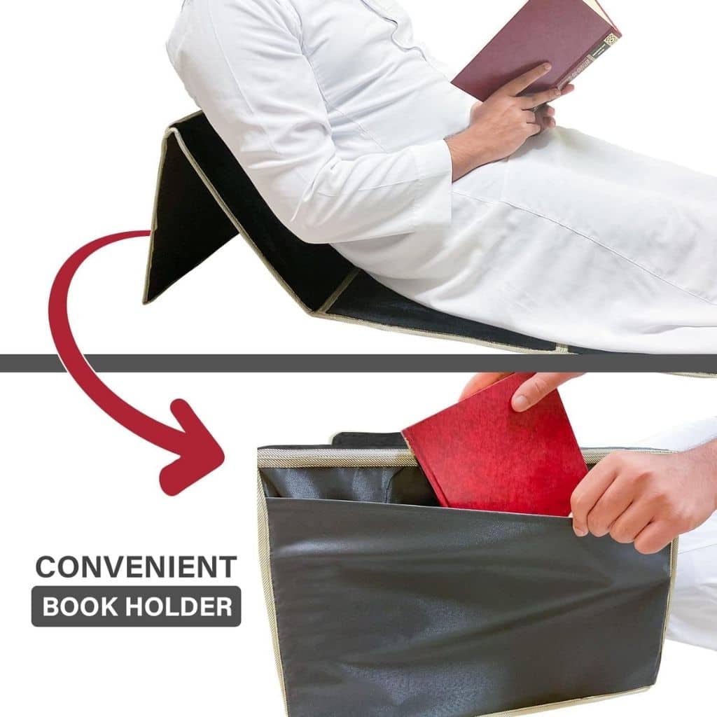 Tapis de Prière Sultan Pliable avec Dossier et Poche Arrière V2 – سجادة صلاة سلطان قابلة للطي مع مسند ظهر - Divers - صورة 4