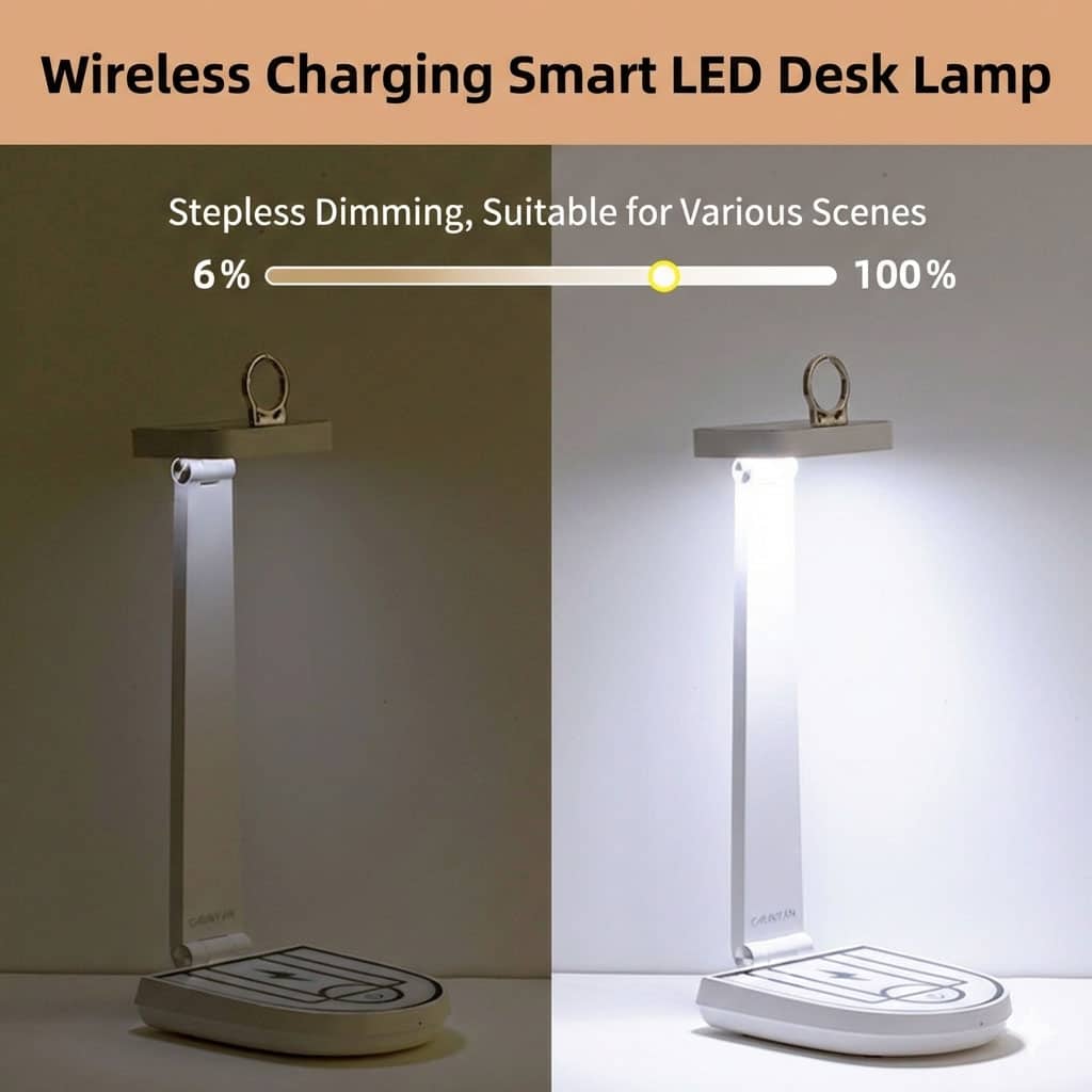 Lampe de bureau et chargeur de téléphone portable sans fil 15 W – مصباح مكتب وشاحن لاسلكي - Électronique - صورة 5