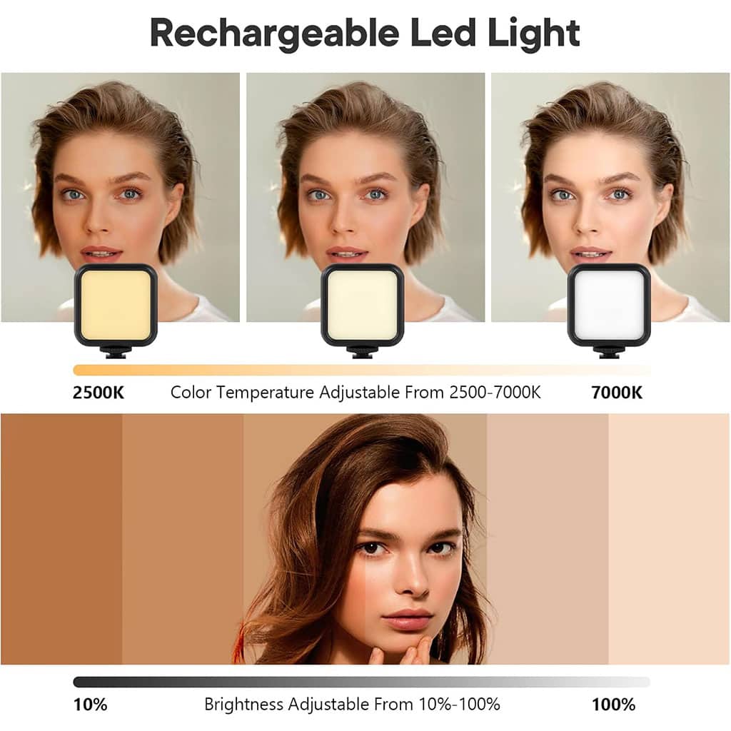 Kit de Vlogging pour smartphone et appareil photo avec microphone et LED RGB - Électronique - صورة 3
