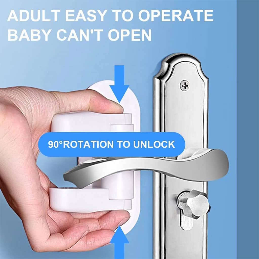 Serrure Anti-Overture Bloque-portes et Fenêtres pour Enfants 3Pcs - Maison - صورة 5
