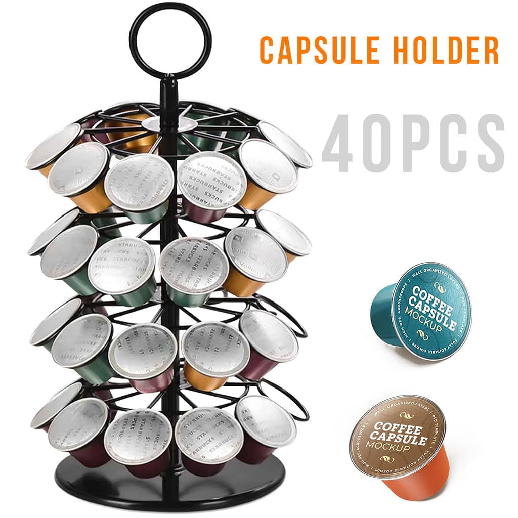 Support Présentoir de Capsules 40 PCS Rotatif 360 Degrés – حامل كبسولات القهوة