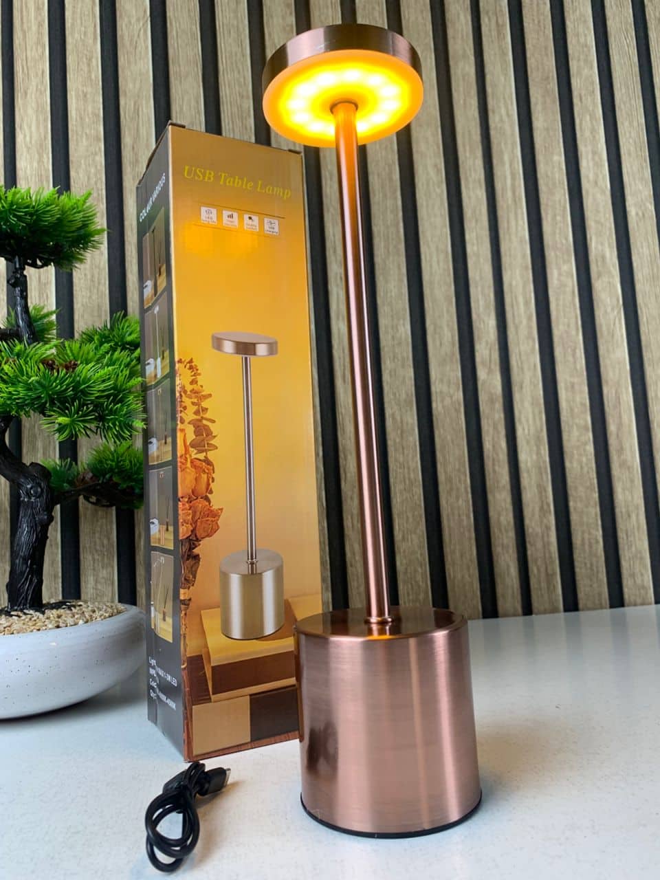 Lampe de table LED tactile rechargeable 3 couleurs design classique - مصباح ديكور بعدة درجات ضوئية - Décoration - صورة 8