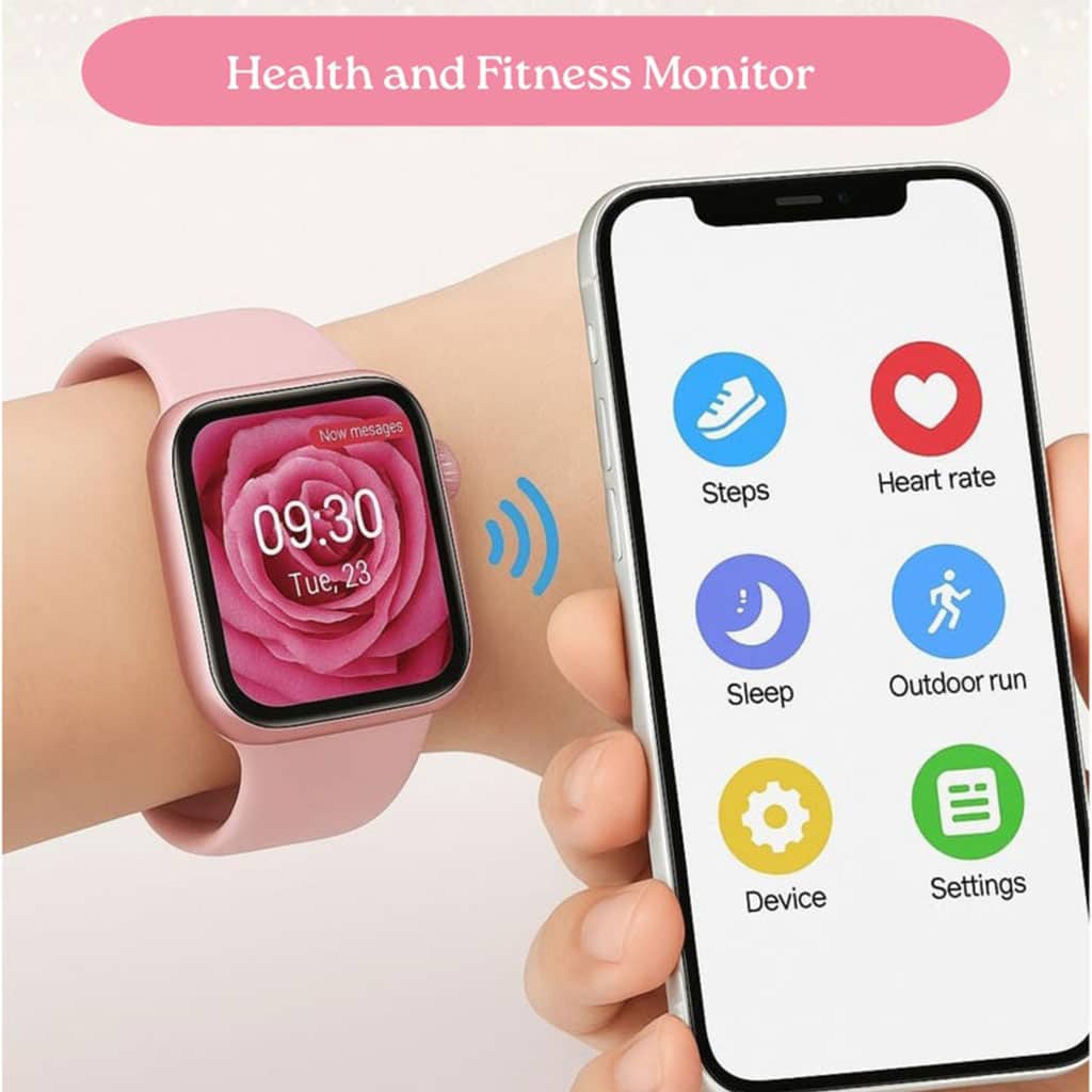 Smartwatch Modio MW20 Mini pour filles et garçons avec 2 bracelets – ساعة ذكية للأطفال - Électronique - صورة 2