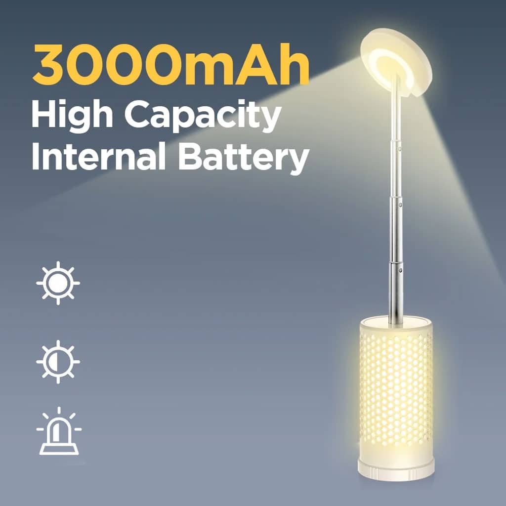 Lampe de camping design en nid d’abeille avec 3 couleurs variable rechargeable - Camping et Randonnée - صورة 6