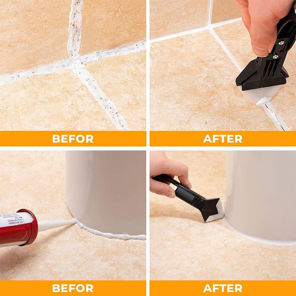 Lisseur Joint Silicone Outil 5 en 1 pour Tous Types de Joints - Outillage et Bricolage - صورة 5