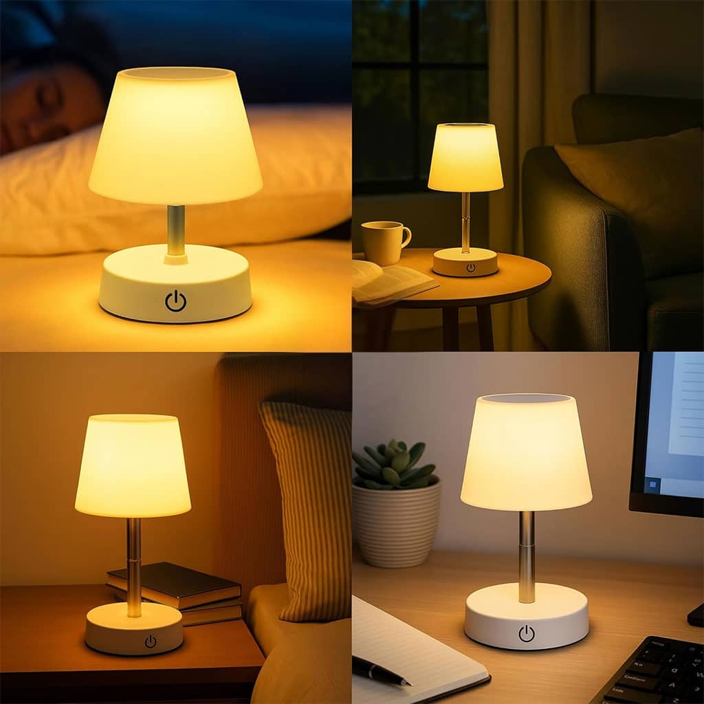Lampe de chevet télescopique LED rechargeables lumière chaude – مصباح تيليسكوبي بإضاءة دافئة - Décoration - صورة 3
