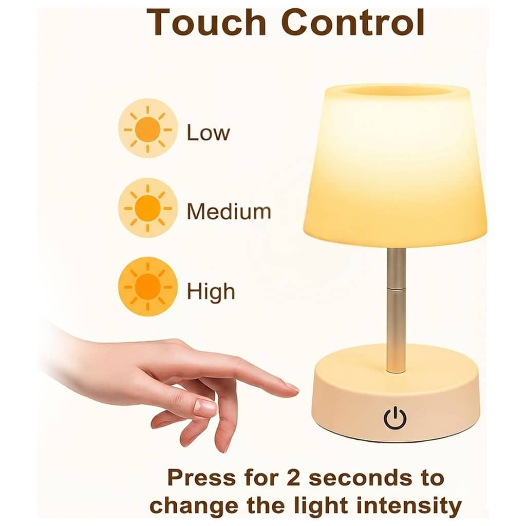 Lampe de chevet télescopique LED rechargeables lumière chaude – مصباح تيليسكوبي بإضاءة دافئة - Décoration - صورة 4