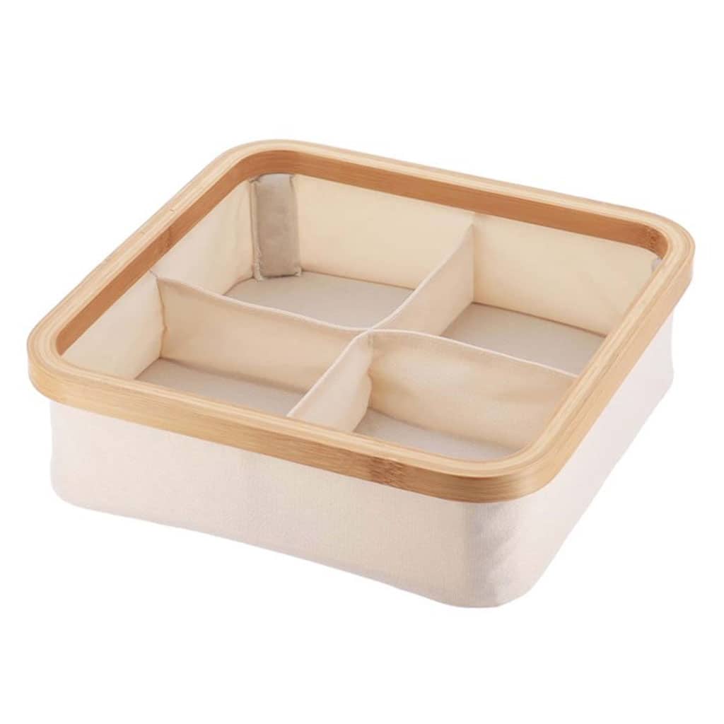 Panier de rangement pour salle de bain en feutre tissé 4 compartiments – سلة تنظيم الأغراض في الحمام - Maison - صورة 3