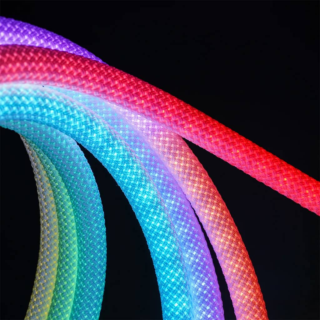 Bande LED Néon RGB motif réticulaire rond à 360 degrés flexible – شريط إضاءة ملونة - Électronique - صورة 6
