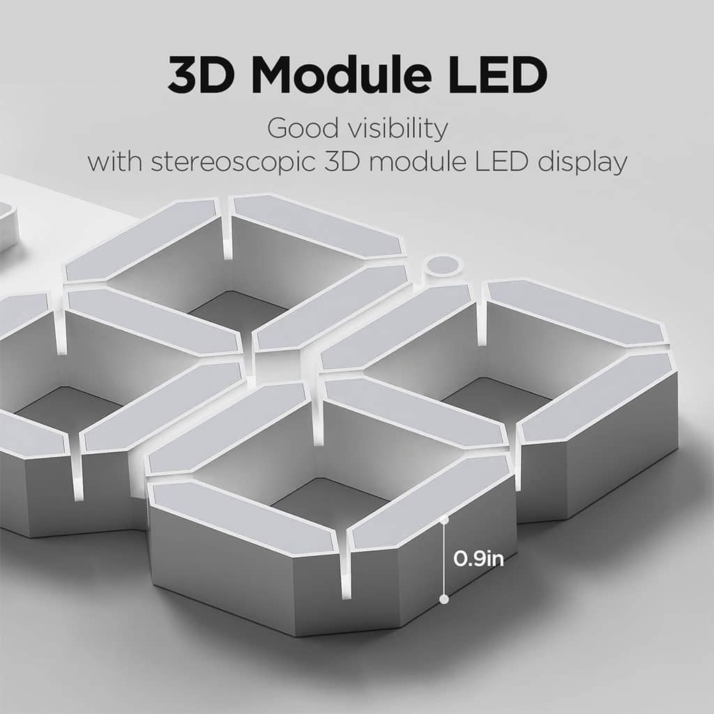 Horloge Murale numérique LED Blanche 3D GH0720L – ساعة رقمية تصميم ثلاثي الأبعاد - Électronique - صورة 4