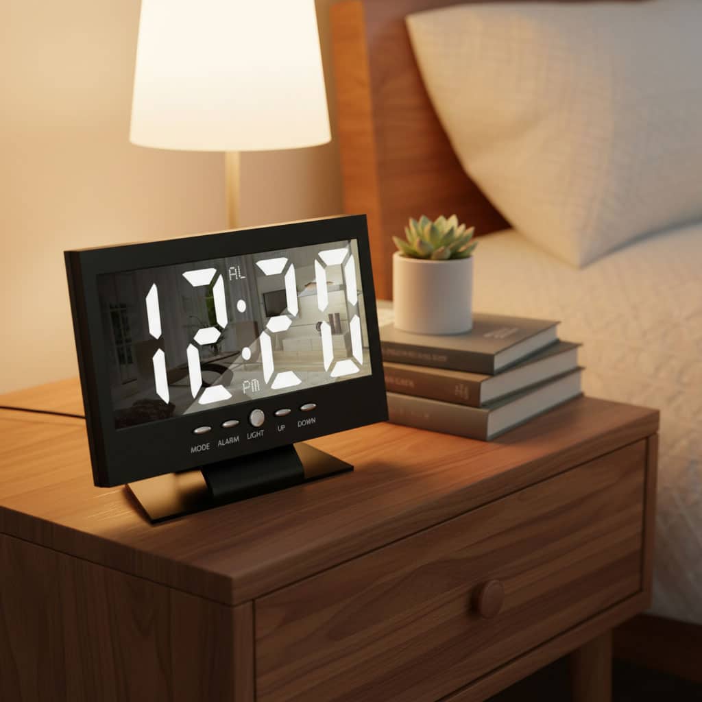Réveil Numérique Miroir LED Moderne DS-8082L – ساعة منبه رقمي - Électronique - صورة 2