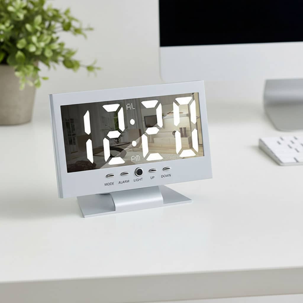 Réveil Numérique Miroir LED Moderne DS-8082L – ساعة منبه رقمي - Électronique - صورة 7