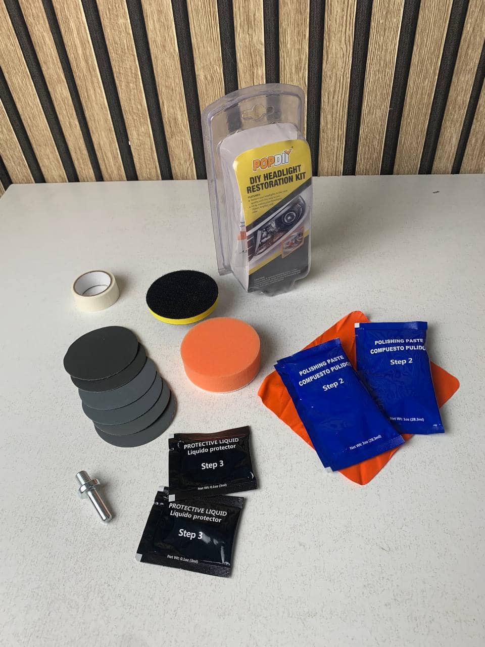 Kit Rénovation Phare Voiture pour Les Rayures De Jaunissement - طقم تنظيف أضواء السيارة - Accessoires Auto/Moto - صورة 7