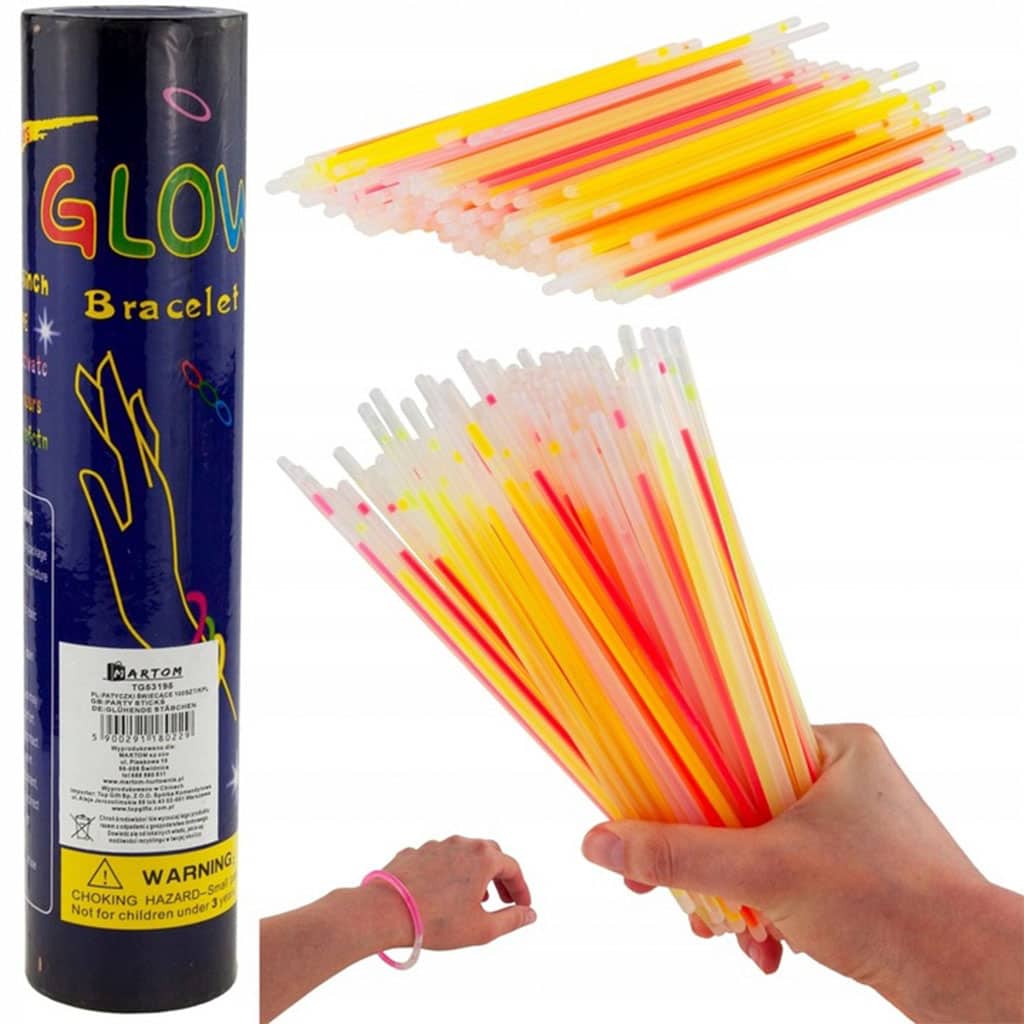 Glow Sticks Bulk Party Favors 50pcs 8inch Party Time - أساور مضيئة للحفلات - Jouet & Gaming - صورة 3