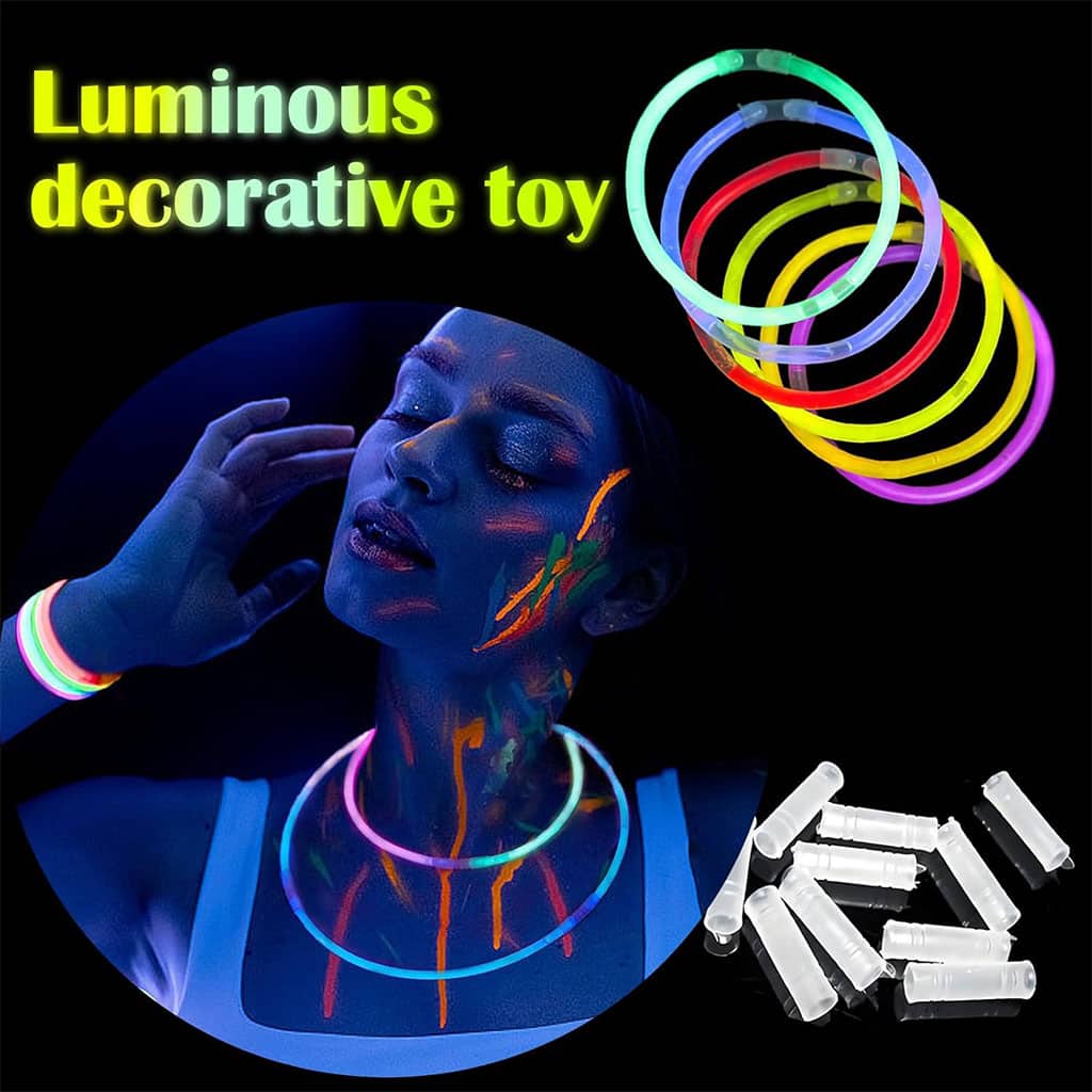 Glow Sticks Bulk Party Favors 50pcs 8inch Party Time - أساور مضيئة للحفلات - Jouet & Gaming - صورة 7