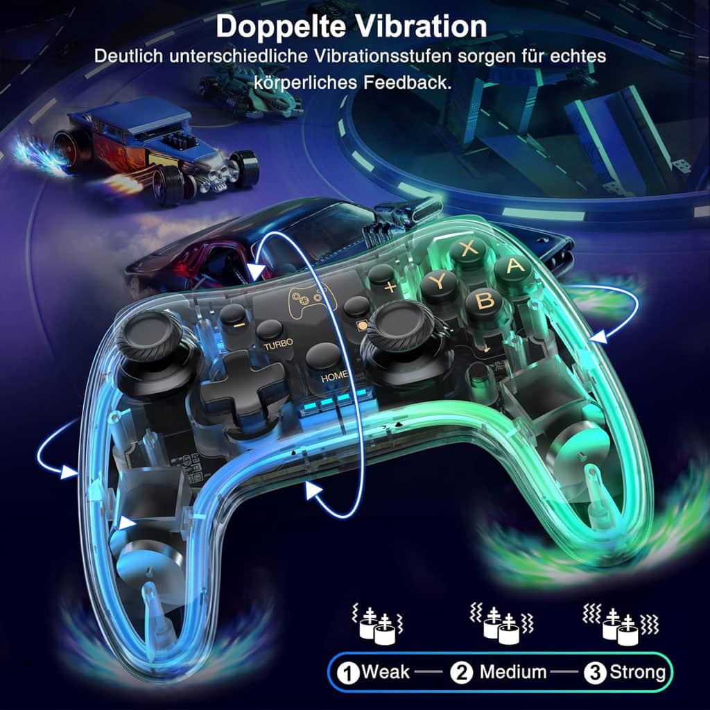 Manette de Jeu Filaire avec Éclairage Néon RGB PG-002W - Jouet & Gaming - صورة 4