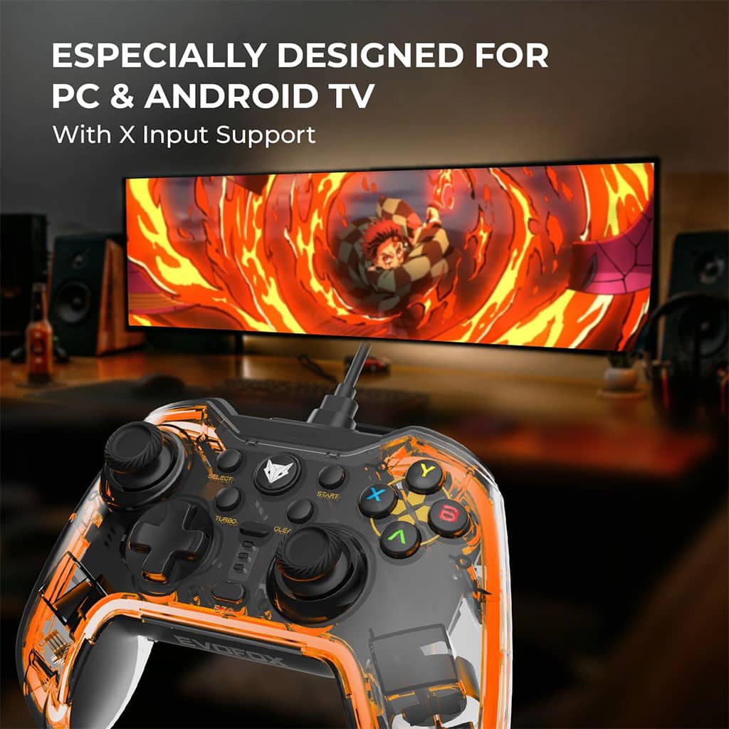 Manette de Jeu Filaire avec Éclairage Néon RGB PG-003 - يد تحكم بأضواء ملونة - Jouet & Gaming - صورة 4
