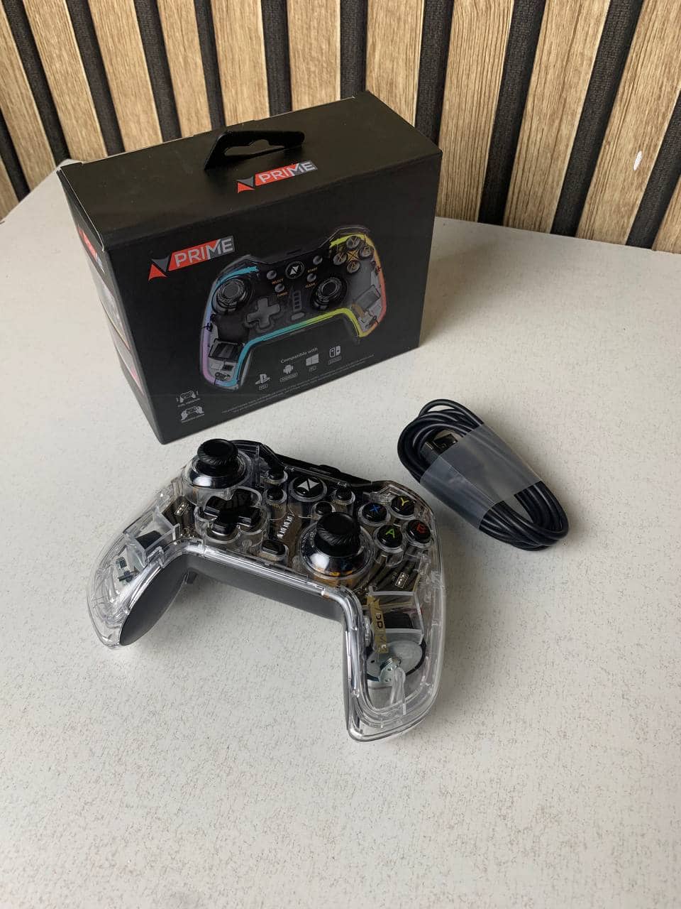 Manette de Jeu Filaire avec Éclairage Néon RGB PG-003 - يد تحكم بأضواء ملونة - Jouet & Gaming - صورة 10