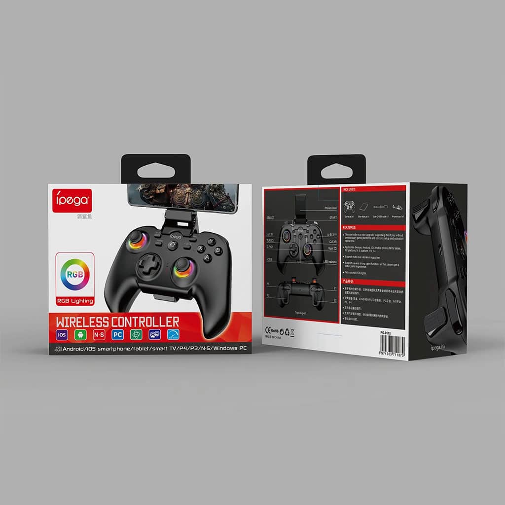 Manette de jeu sans fil IPEGA PG-9115 avec poignets lumineux RGB - يد تحكم لاسلكية - Jouet & Gaming - صورة 4