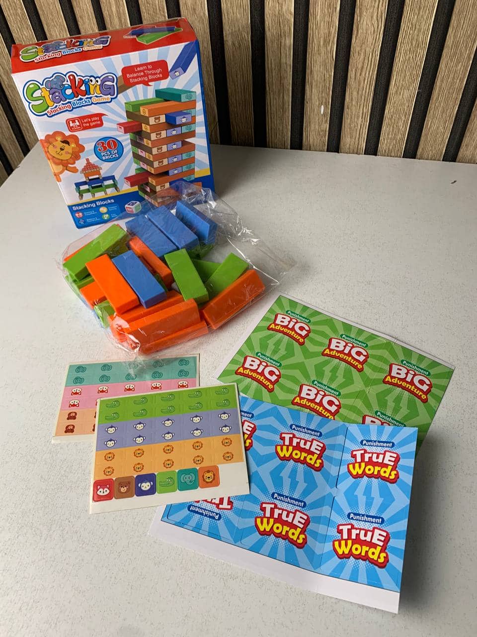 Jeu de blocs de construction colorés à faire tomber 30pcs - لعبة هدم الأبراج - Jouet & Gaming - صورة 7