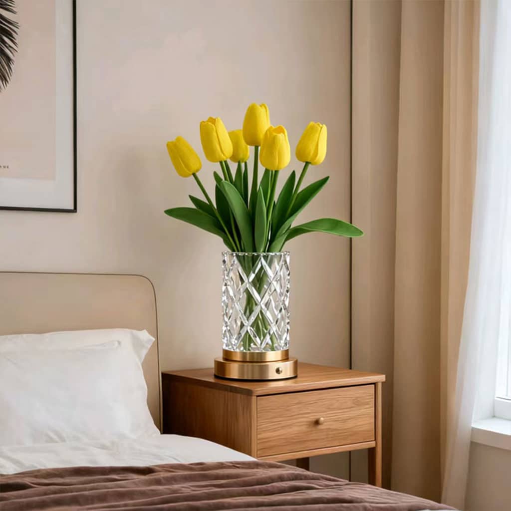 Vase Lumineux LED Tactile en Cristal Couleurs RGB Rechargeable - فازة كريستال مضيئة - Décoration - صورة 7