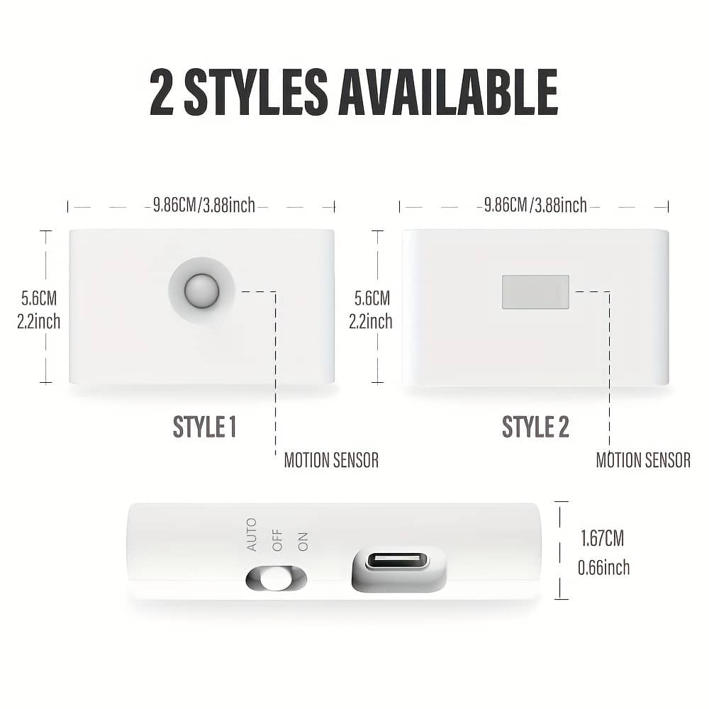 Smart Applique murale LED intelligente à détecteur de mouvement rechargeable 2Pcs - طقم مصباحين لإضاءة الممرات - Maison - صورة 8