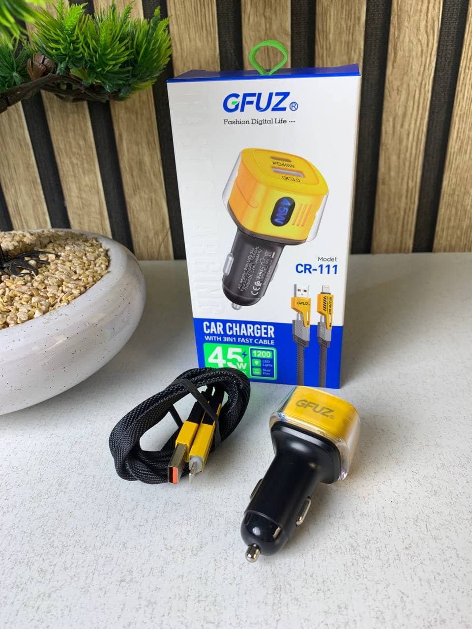 Chargeur Voiture 3en1 Fast Charge 45W - شاحن سيارة سريع - Électronique - صورة 8