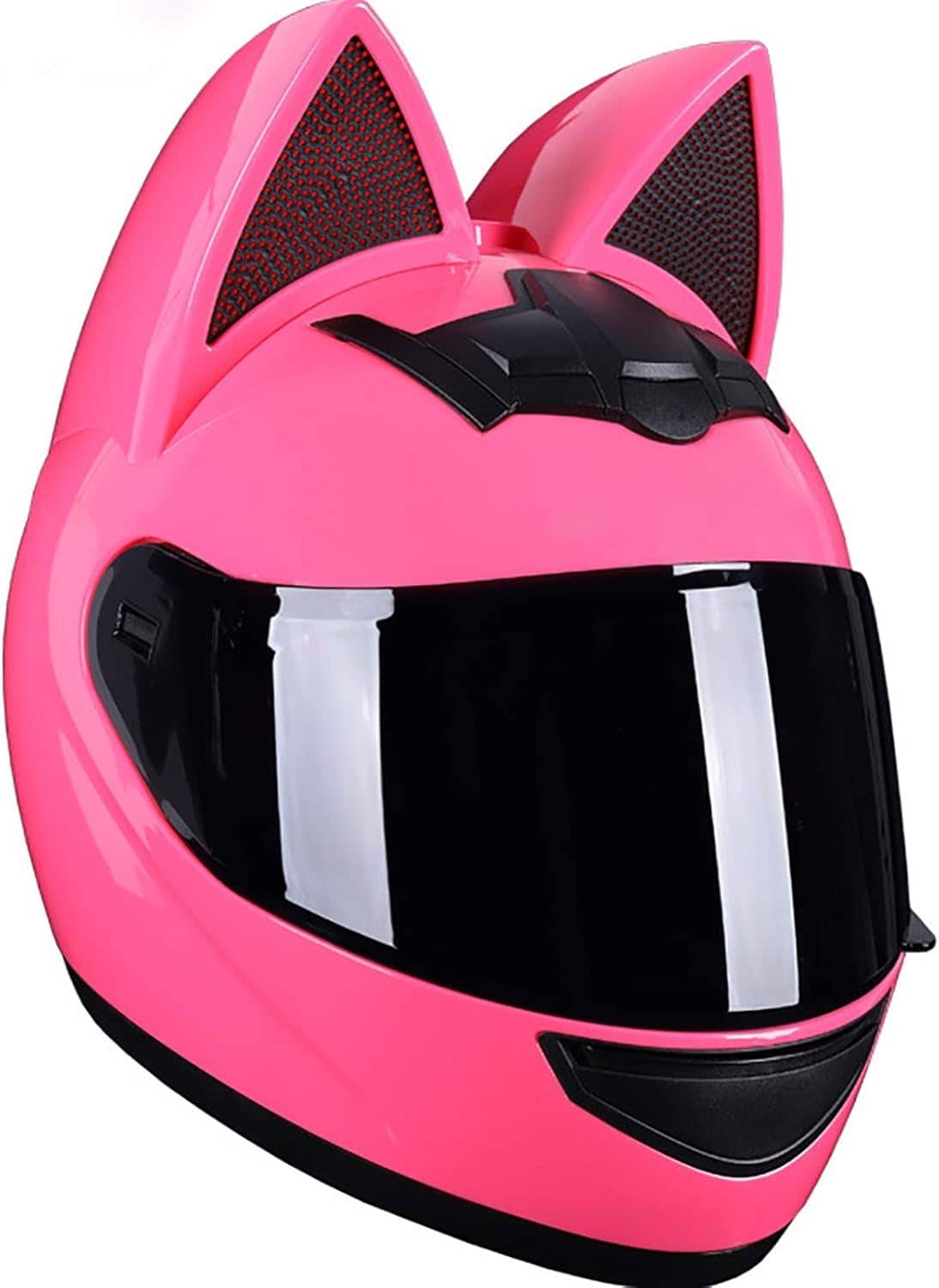 Casque de moto pour femme et fille avec oreilles de chat - خوذة احترافية للنساء - Accessoires Auto/Moto - صورة 2
