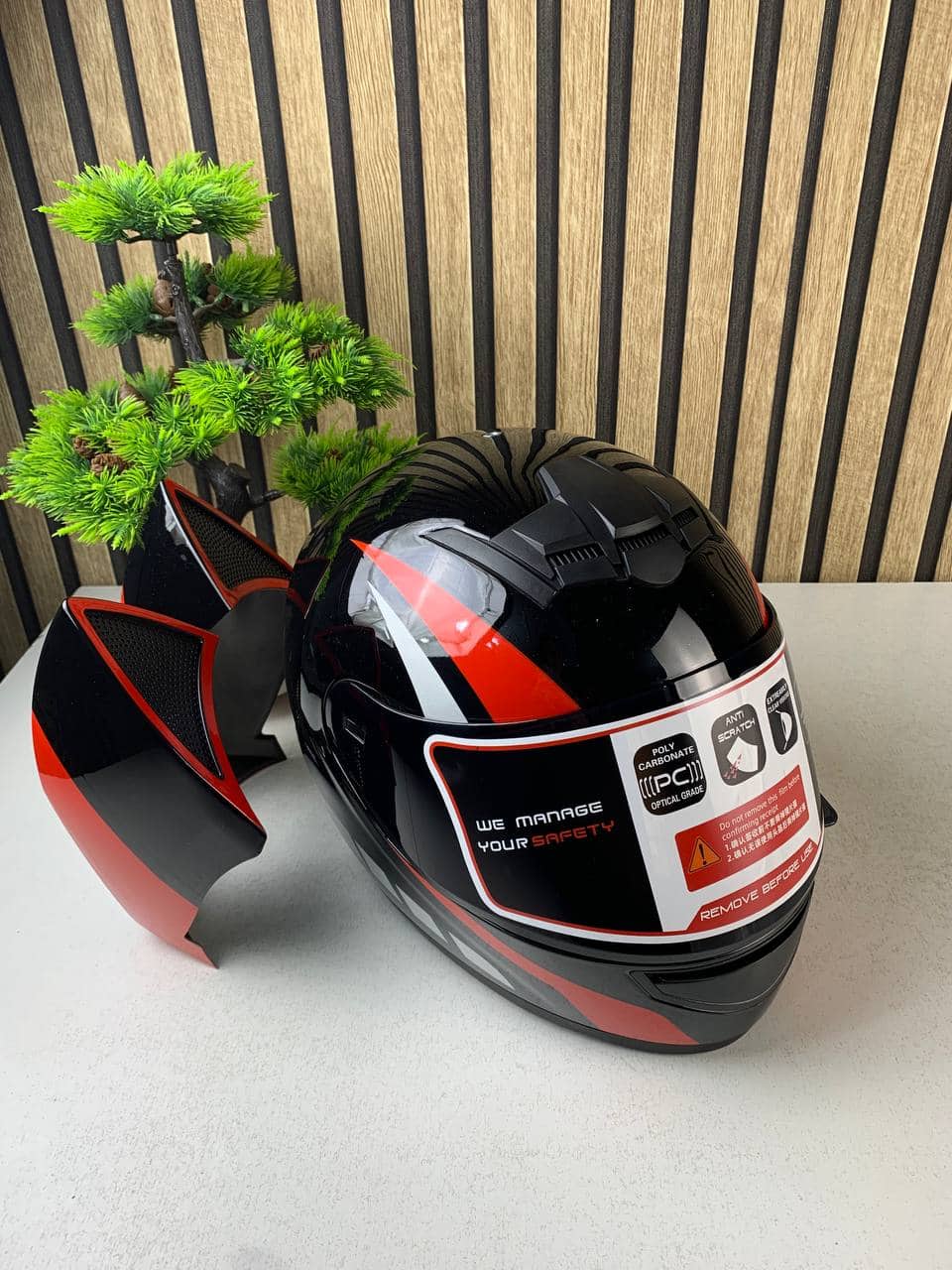Casque de moto pour femme et fille avec oreilles de chat - خوذة احترافية للنساء - Accessoires Auto/Moto - صورة 14