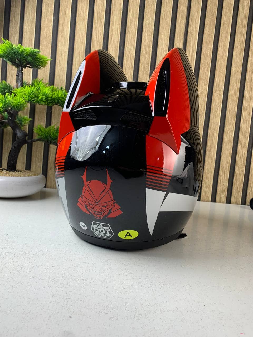 Casque de moto pour femme et fille avec oreilles de chat - خوذة احترافية للنساء - Accessoires Auto/Moto - صورة 15