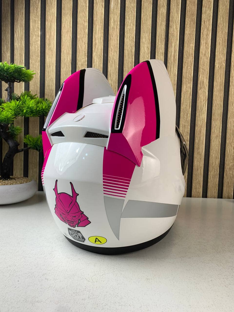 Casque de moto pour femme et fille avec oreilles de chat - خوذة احترافية للنساء - Accessoires Auto/Moto - صورة 17