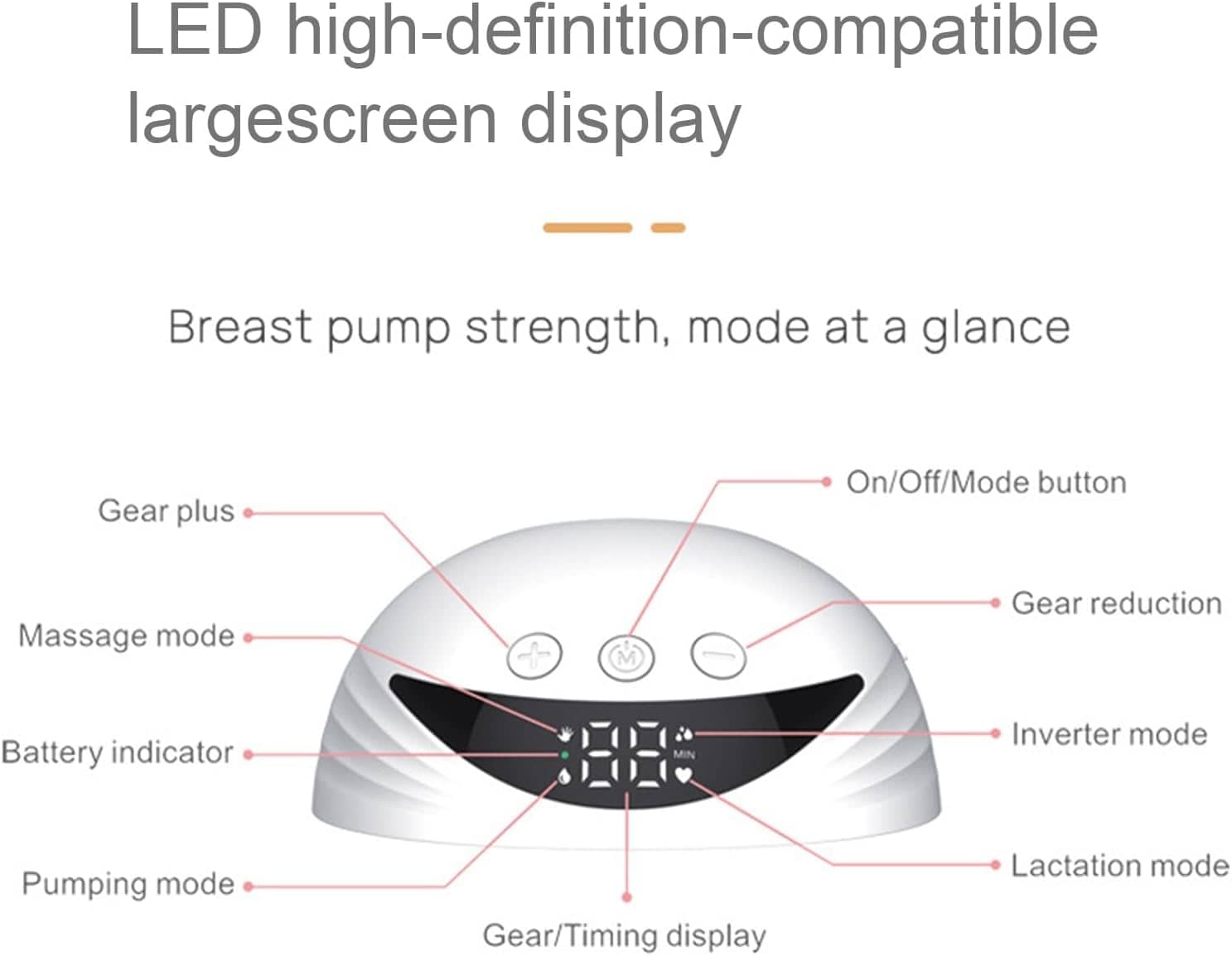Tire Lait Electrique Mains Libres MY-375 4 Modes 12 Niveaux - جهاز إستخراج الحليب - Maternité - صورة 4
