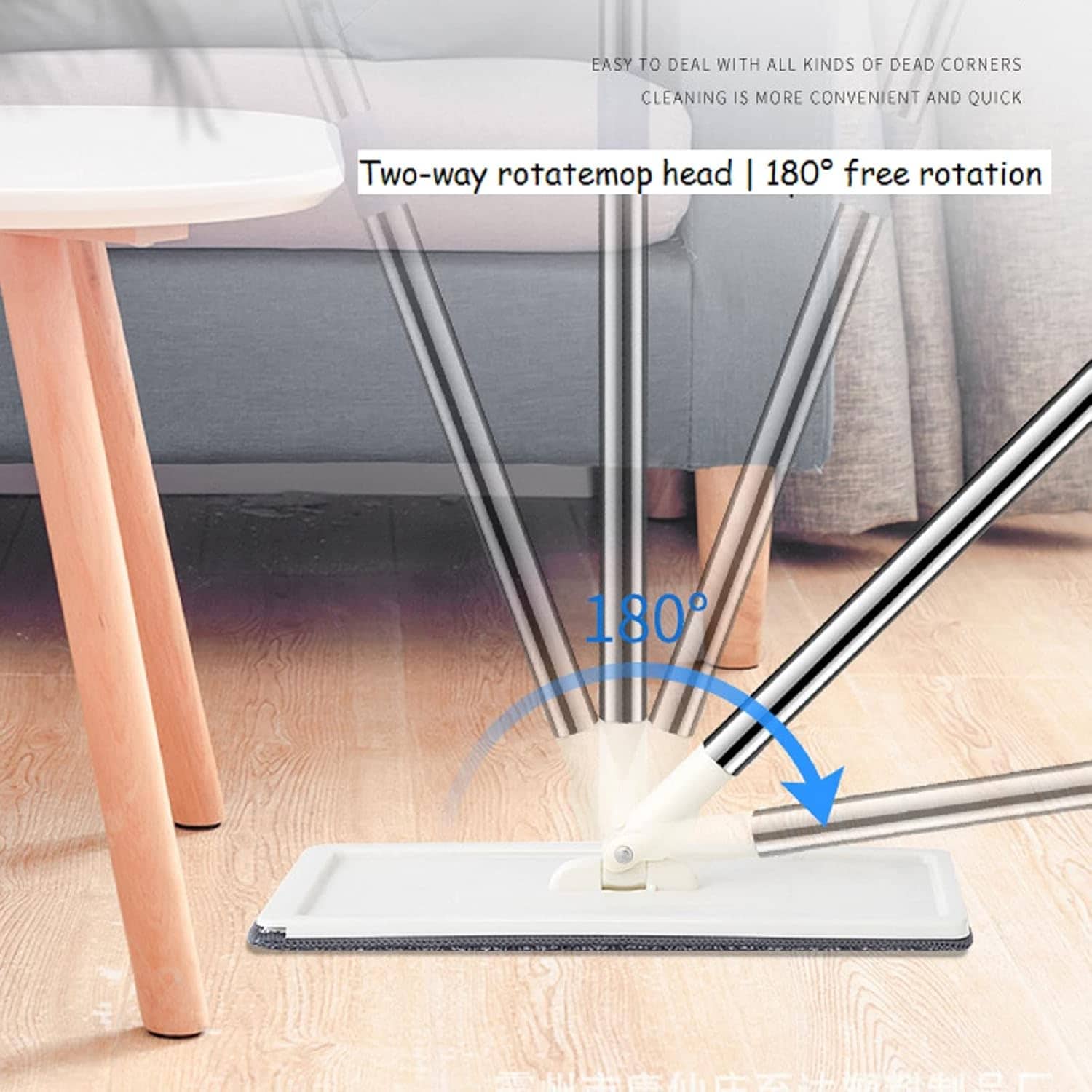 Balai-serpillère plat avec seau à deux compartiments et lingettes en microfibre - ممسحة مايكروفيبر مع دلو بغرفتين للفصل بين الماء النظيف - Maison - صورة 11