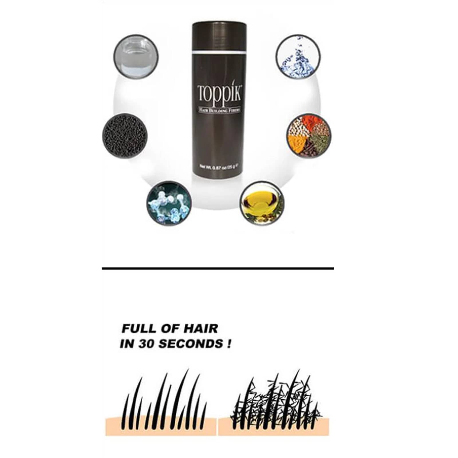 Toppik fibres capillaires noires - ألياف "توبيك" لتكثيف الشعر - Soins et Beauté - صورة 5