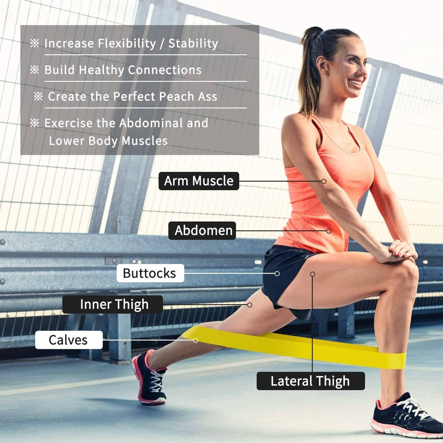 Ensemble de bandes de résistance Elastiques 5Pcs pour exercices de sport - طقم أحزمة المقاومة للرياضيين - Sport - صورة 8