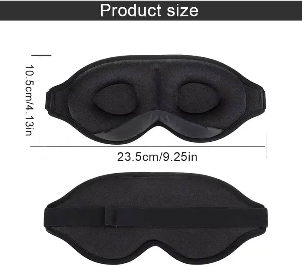 Masque de sommeil 3D ergonomique et profond amélioré avec sangle ajustable - قناع نوم مريح - Camping et Randonnée - صورة 7