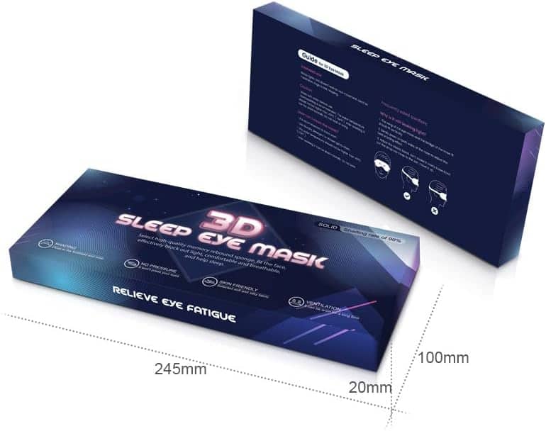 Masque de sommeil 3D ergonomique et profond amélioré avec sangle ajustable - قناع نوم مريح - Camping et Randonnée - صورة 8