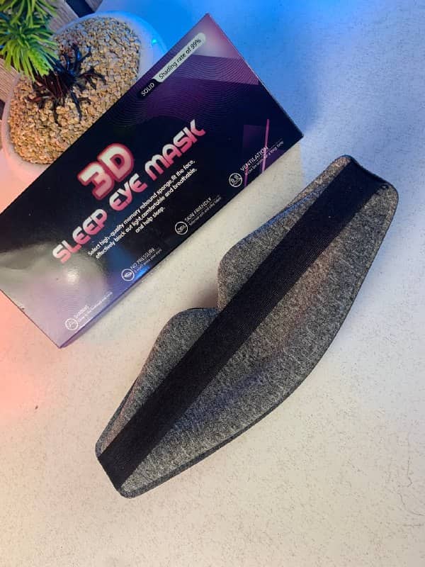 Masque de sommeil 3D ergonomique et profond amélioré avec sangle ajustable - قناع نوم مريح - Camping et Randonnée - صورة 11
