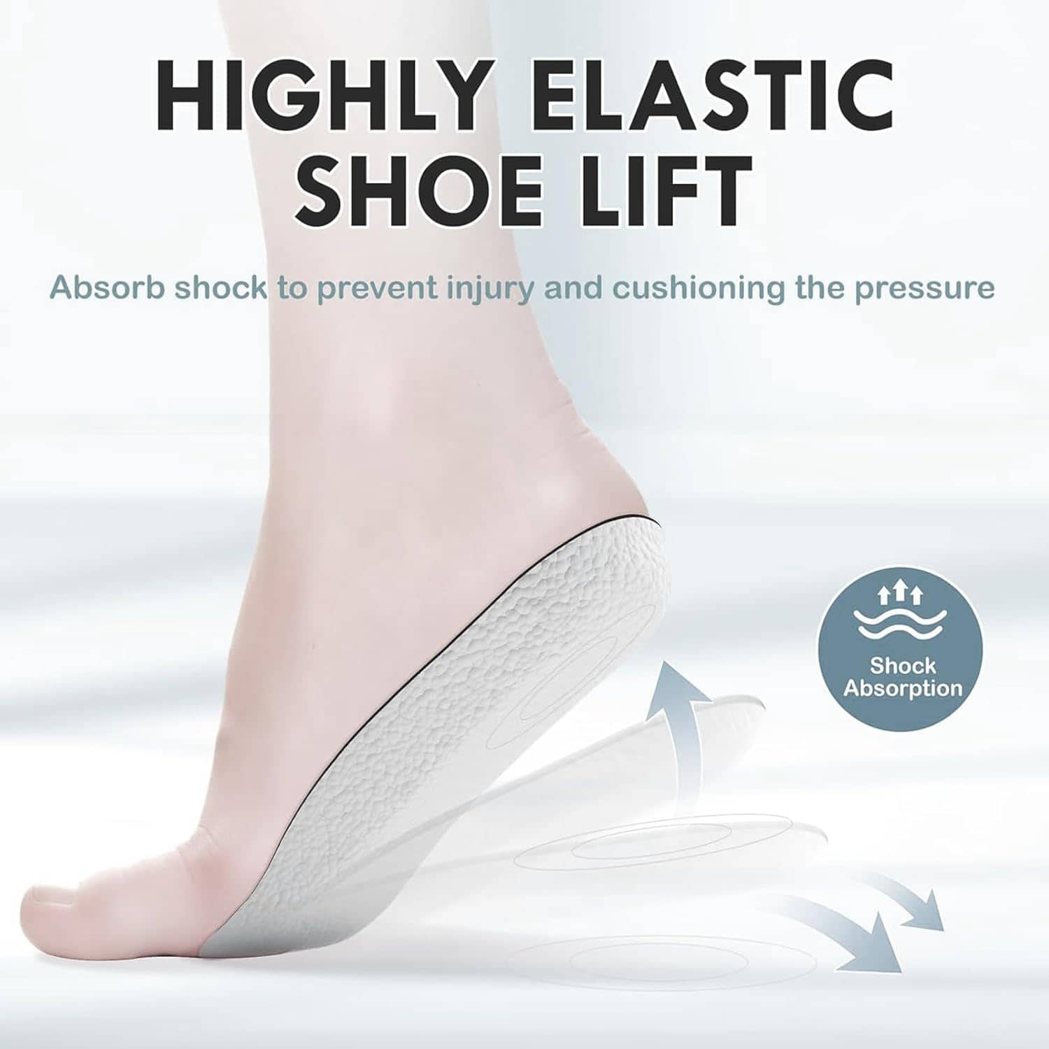 Semelles de chaussures orthopédiques pour augmenter la hauteur 3.5cm - نعل زيادة الطول وتصحيح القوام - Soins et Beauté - صورة 2
