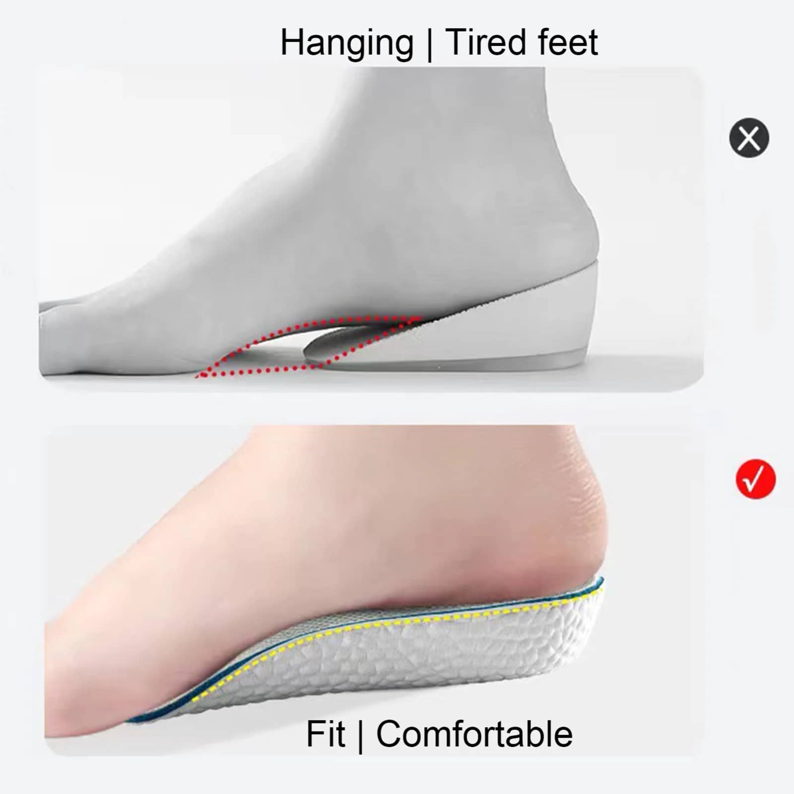 Semelles de chaussures orthopédiques pour augmenter la hauteur 3.5cm - نعل زيادة الطول وتصحيح القوام - Soins et Beauté - صورة 5