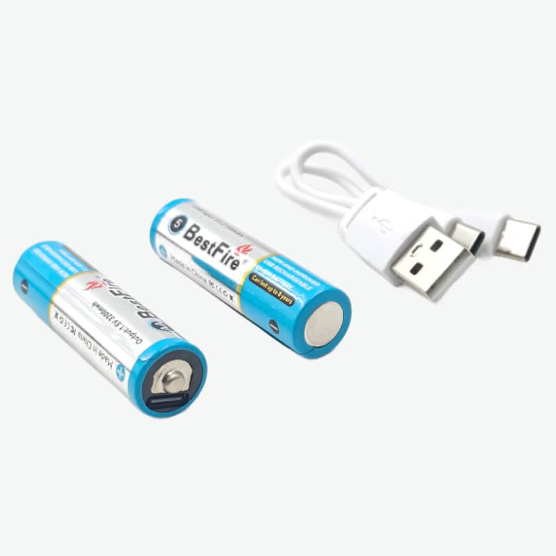 BestFire AA USB Type-C 2150mAh Rechargeable Li-ion Battery - 3200mWh(1.5V) - بطارية ليثيوم قابلة لإعادة الشحن - Électronique - صورة 4
