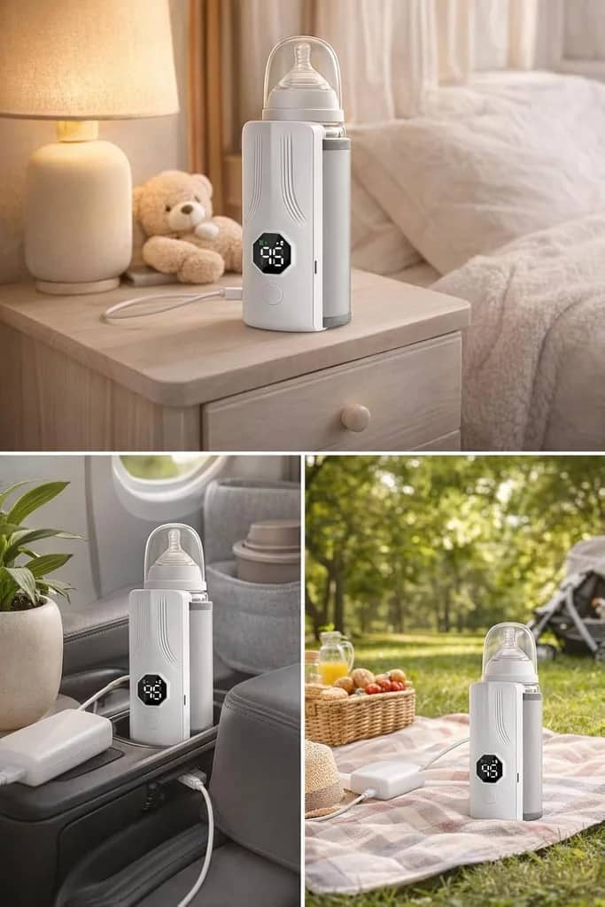 Chauffe-biberon portable rechargeable avec écran LCD et Température réglable - سخان قارورة الحليب - Maternité - صورة 7