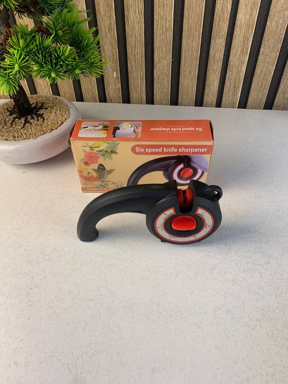 Aiguiseur de couteaux de cuisine 6 en 1 avec bouton rotatif multifonction - مسن سكاكين - Cuisine - صورة 8