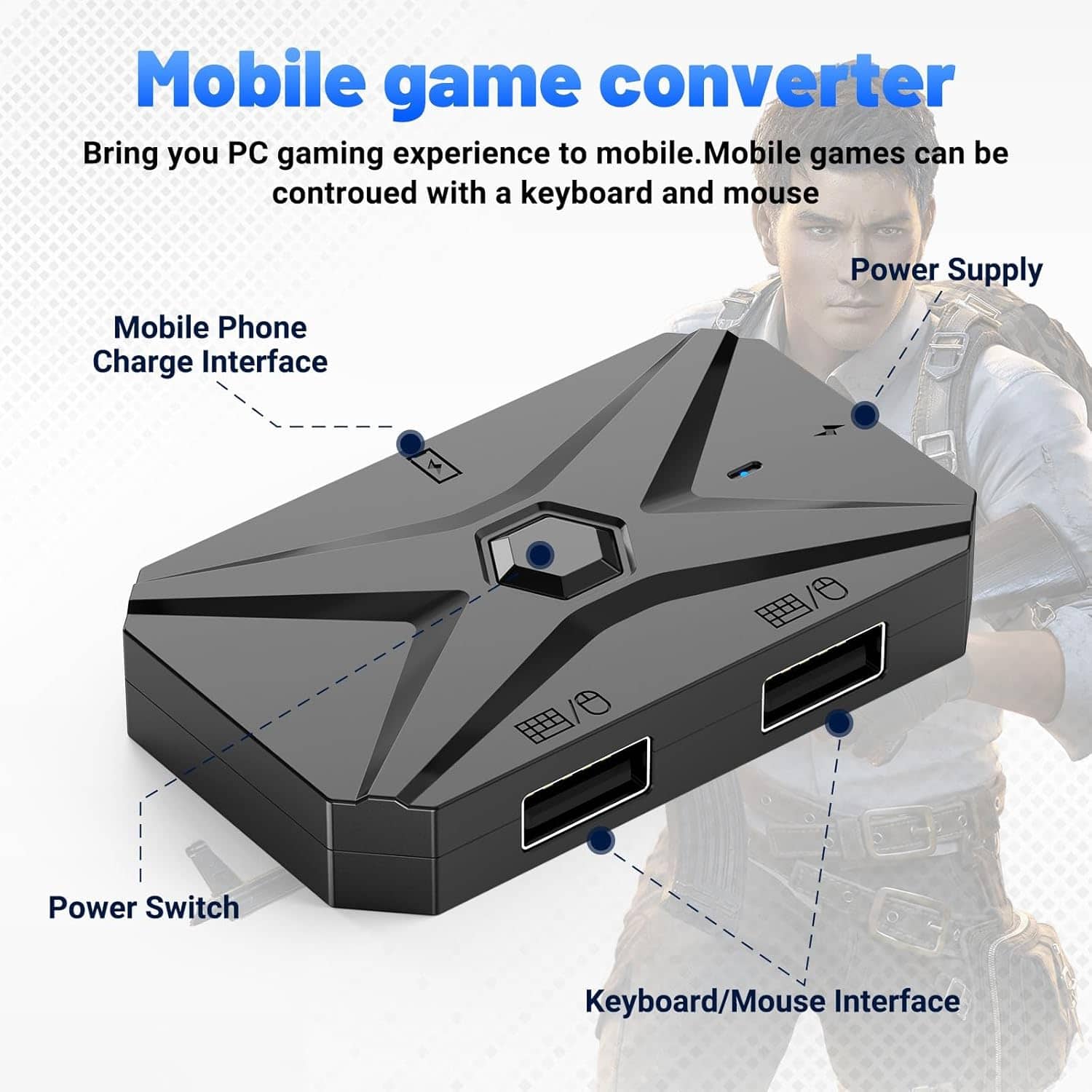 Convertisseur de clavier et de souris M1 Pro pour Smartphone et Tablette Android - محول لوحة مفاتيح وماوس للألعاب أندرويد - Jouet & Gaming - صورة 2