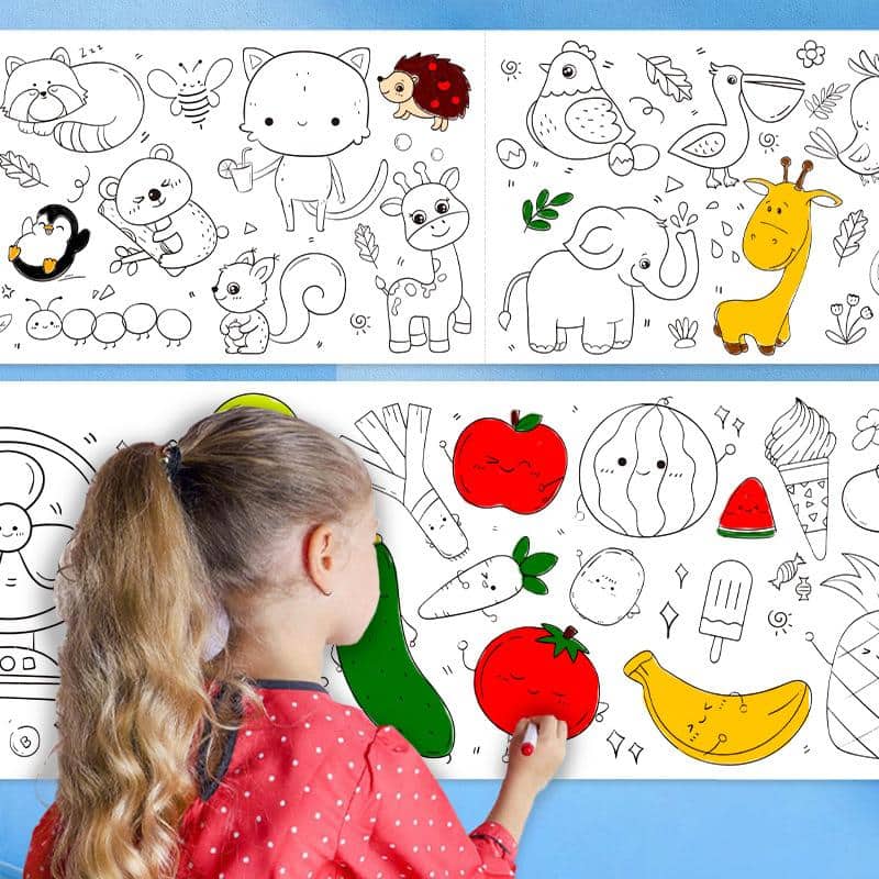 Rouleau de papier à colorier pour enfants 500*30 - ورق تلوين للأطفال - Jouet & Gaming - صورة 4