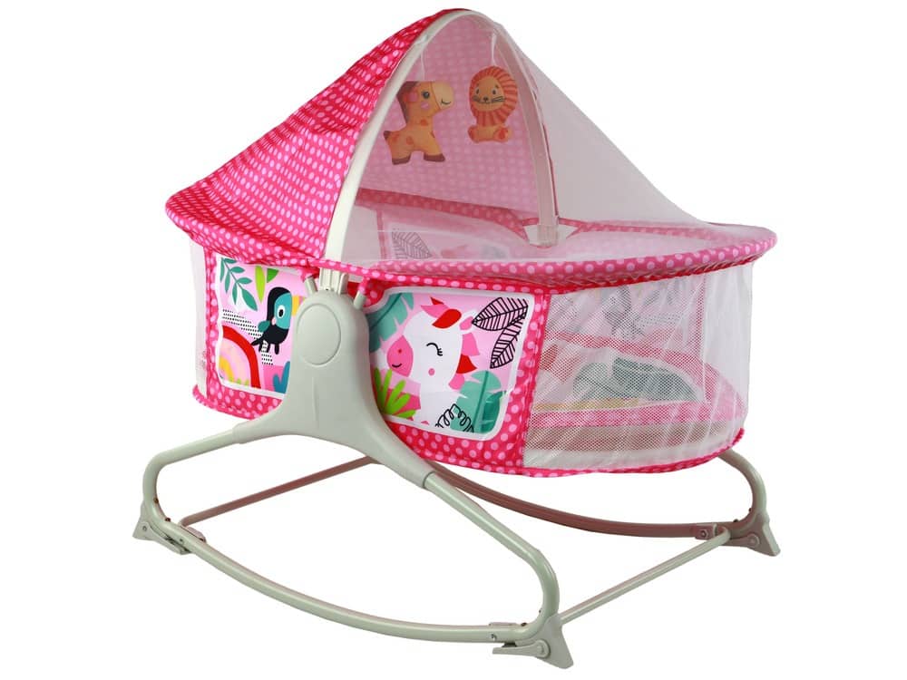 Bassinet Berceau, Lit à bascule avec tapis 2en1, sons et vibrations pour Bébé - سرير أطفال هزاز مع حصيرة - Maternité - صورة 4