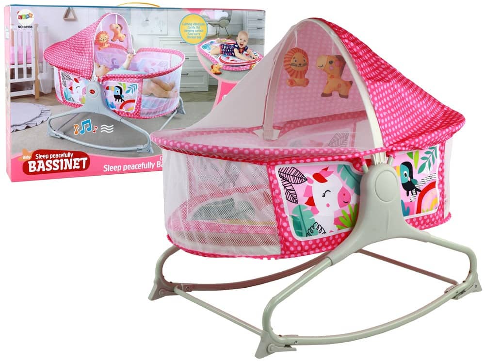 Bassinet Berceau, Lit à bascule avec tapis 2en1, sons et vibrations pour Bébé - سرير أطفال هزاز مع حصيرة - Maternité - صورة 7