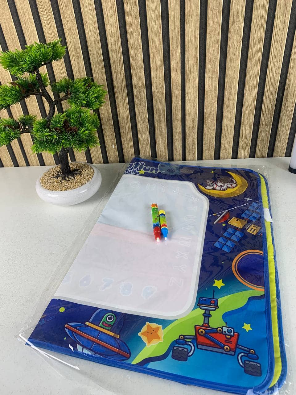 Tapis Water Canevas réutilisable et lavable pour enfants avec zone d'entraînement alphanumérique - بساط تلوين للأطفال - Jouet & Gaming - صورة 17